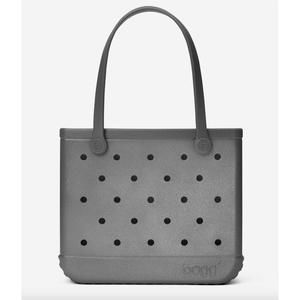 NEW BABY BOGG BAG women's baby tote bag in charcoal with silver shimmer!